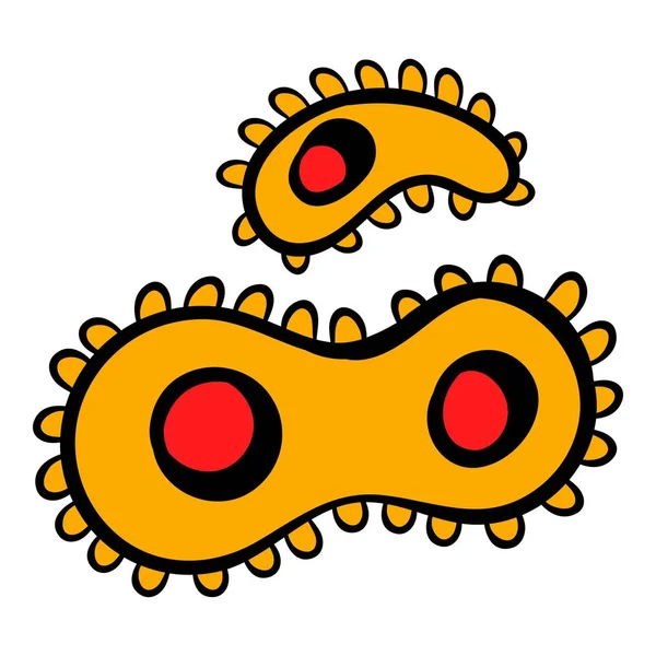 Ícone de vírus, desenho animado ícone — Vetor de Stock