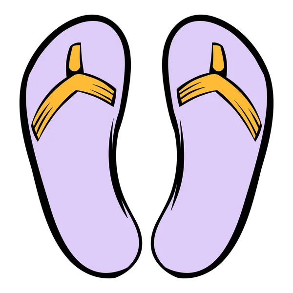 Slippers icon, icon cartoon — Stock Vector