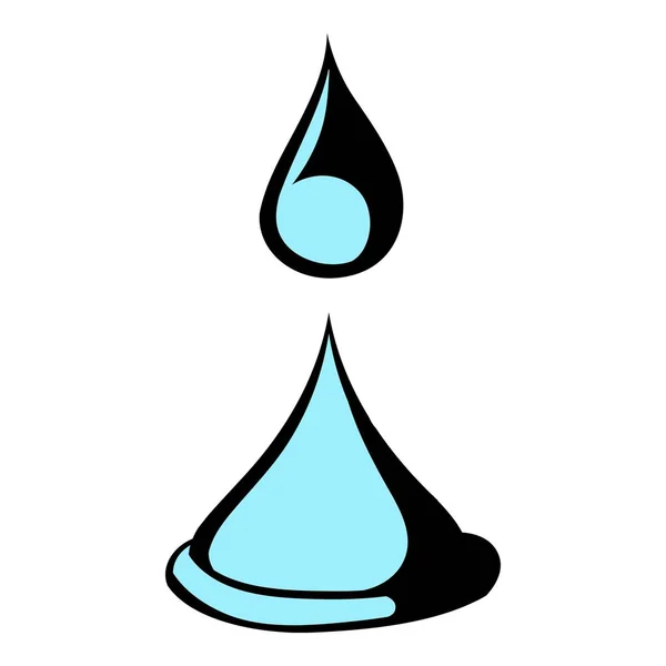 Vodní kapka ikona, karikatura ikony — Stockový vektor