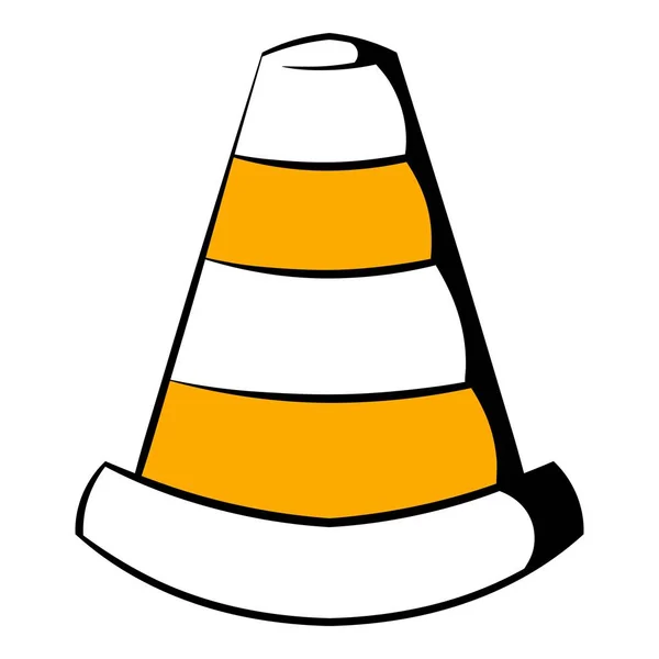 Icona cono del traffico, icona cartone animato — Vettoriale Stock