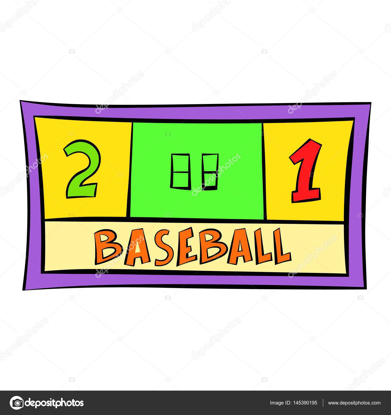 Ic ne de score  de baseball dessin  anim  ic ne image 