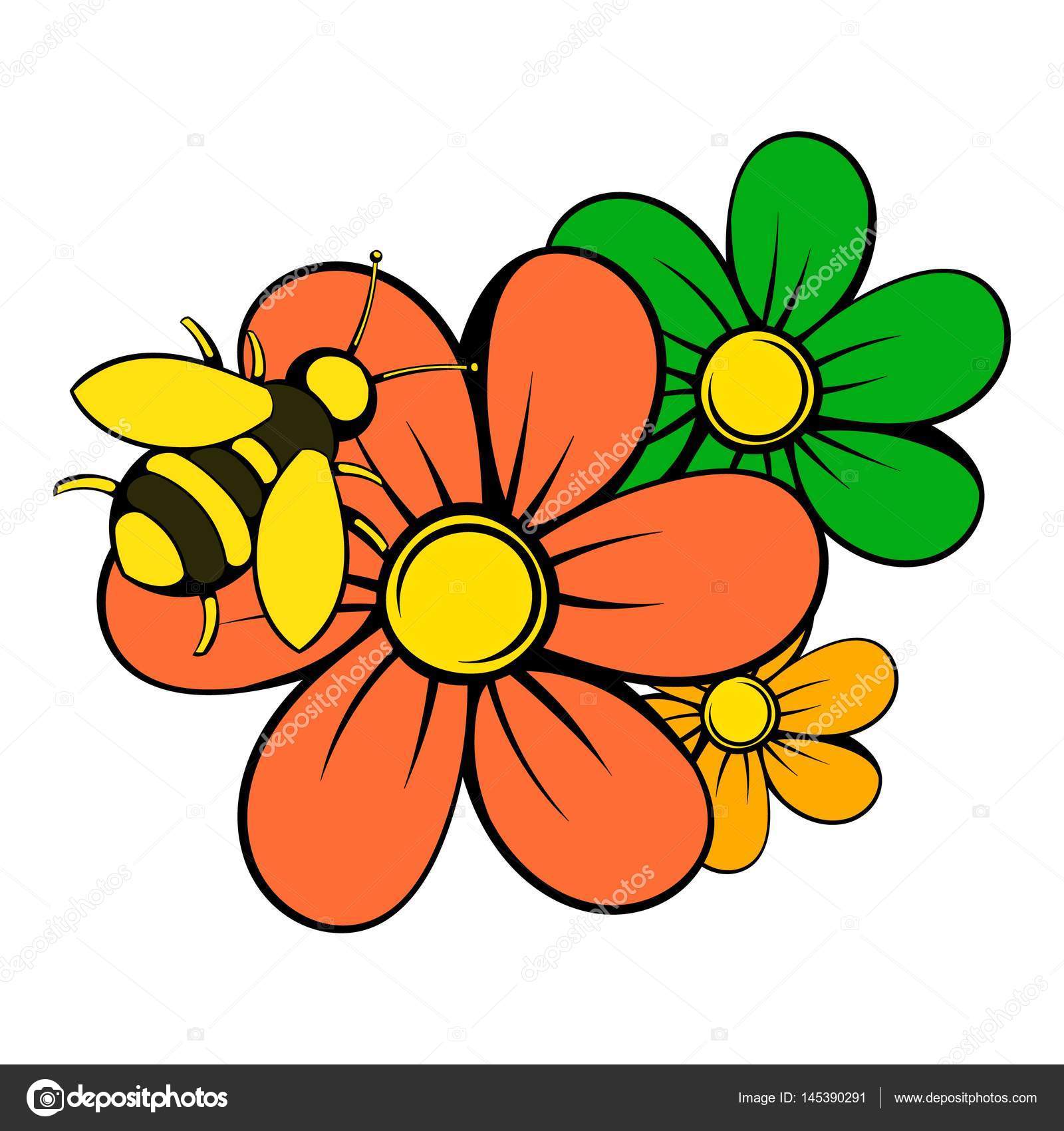 Icono de flores, dibujos animados icono — Archivo Imágenes Vectoriales