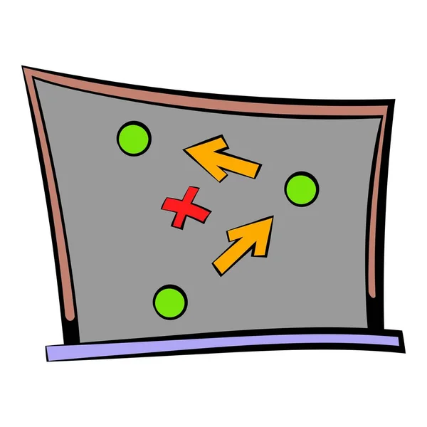 Icône de stratégie sportive, dessin animé icône — Image vectorielle