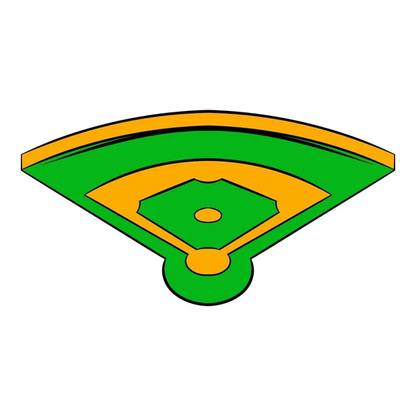 Icône de terrain de baseball, dessin animé icône — Image vectorielle