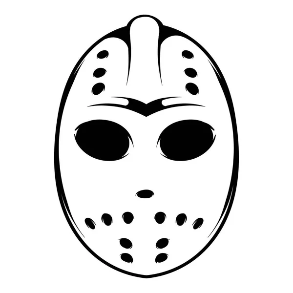 Hockey masker pictogram, pictogram cartoon — Stockvector