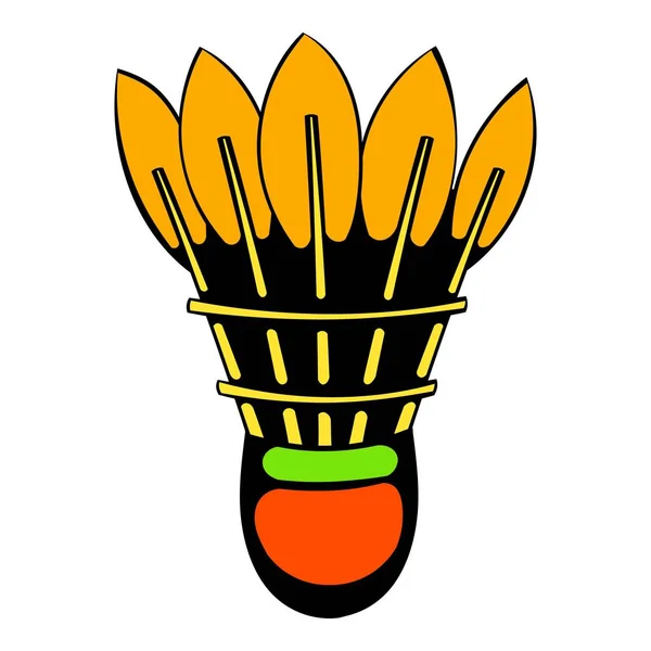 Icono de Shuttlecock, icono de dibujos animados — Vector de stock