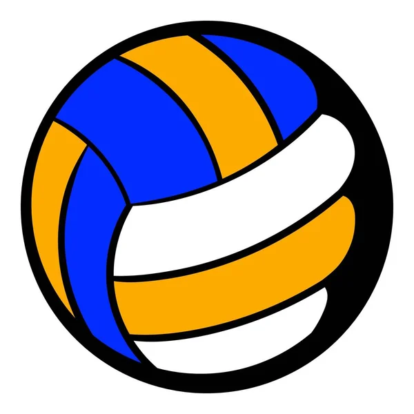 Ikone des Volleyballs, Ikone der Karikatur — Stockvektor