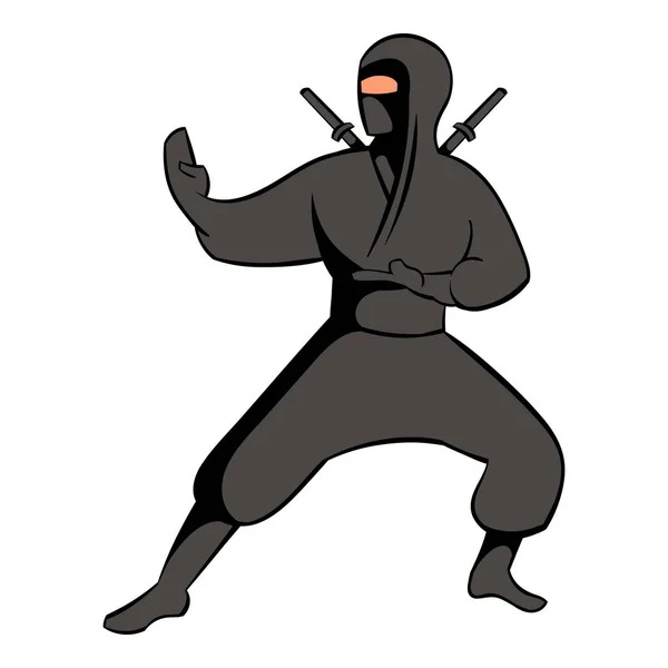 Ninja ikona, ikona kreskówka — Wektor stockowy
