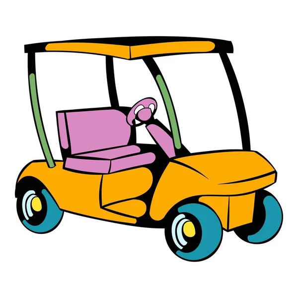Golf Auto Ikone, Ikone Cartoon — Stockvektor