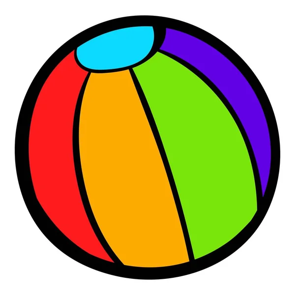 Ícone de bola colorido, desenho animado ícone — Vetor de Stock