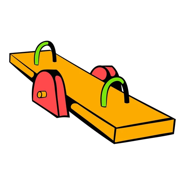 Icône de balançoire jaune, dessin animé icône — Image vectorielle