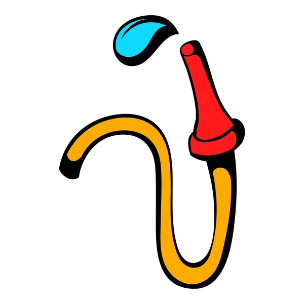 Icono de manguera de fuego, icono de dibujos animados — Vector de stock
