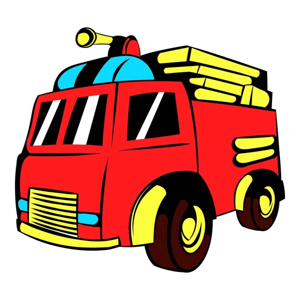 Fire truck ikona, ikona kreskówka — Wektor stockowy