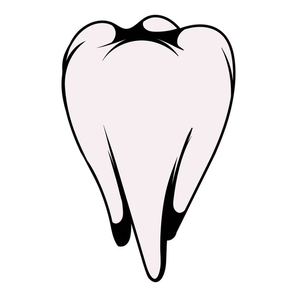 White tooth icon, icon cartoon — Stock Vector