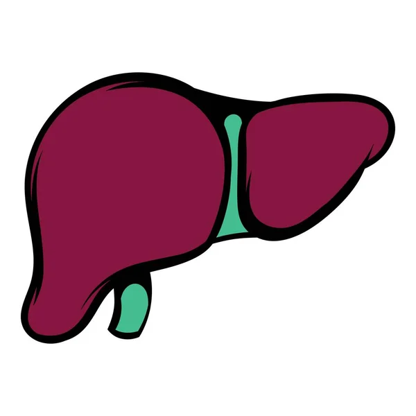 Menselijke lever pictogram, pictogram cartoon — Stockvector