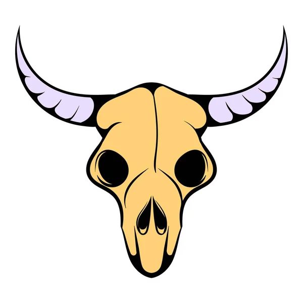 Buffalo skull icon, icon cartoon — Stock Vector