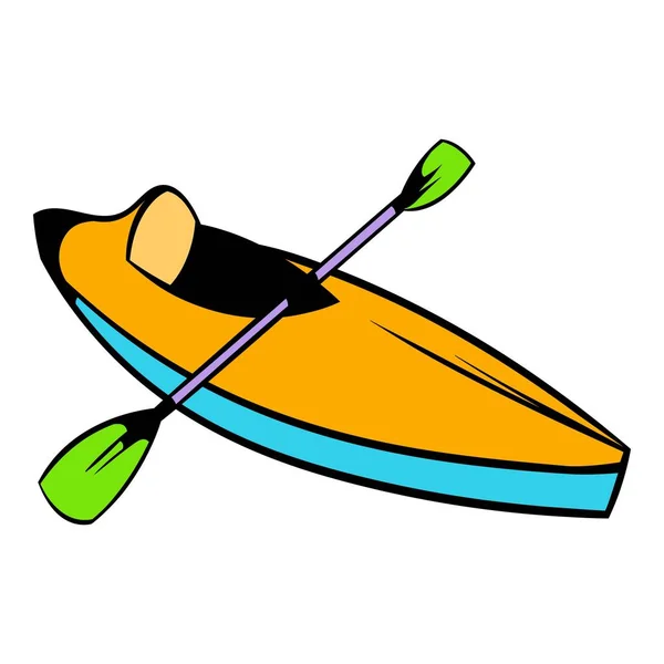 Icono de Kayak, icono de dibujos animados — Archivo Imágenes Vectoriales