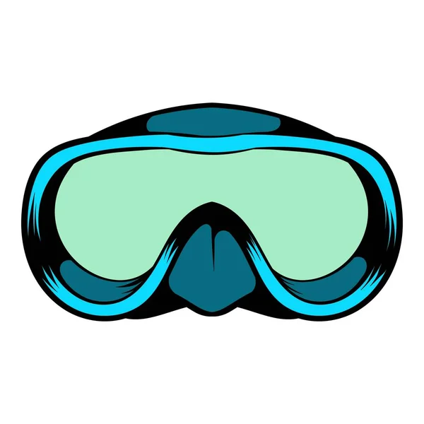 Icona maschera subacquea, icona cartone animato — Vettoriale Stock