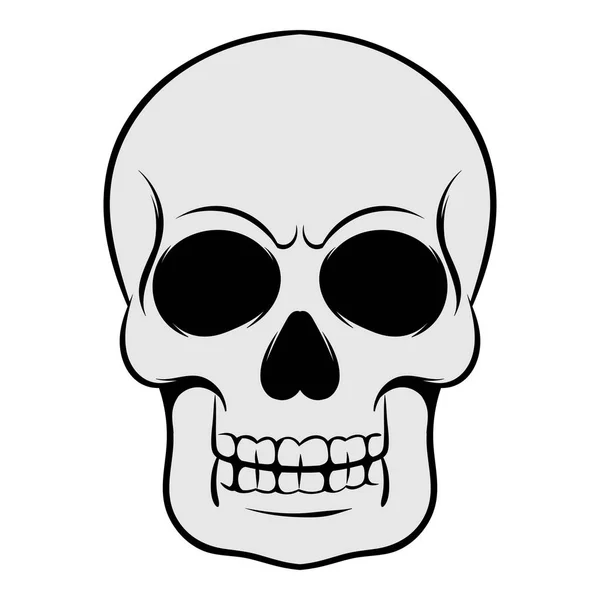Icona del cranio, icona cartone animato — Vettoriale Stock