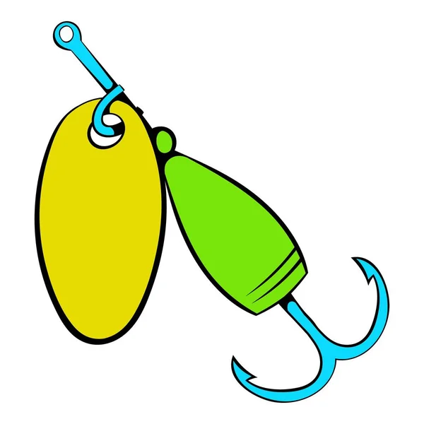 Pesca spinner icono, icono de dibujos animados — Vector de stock