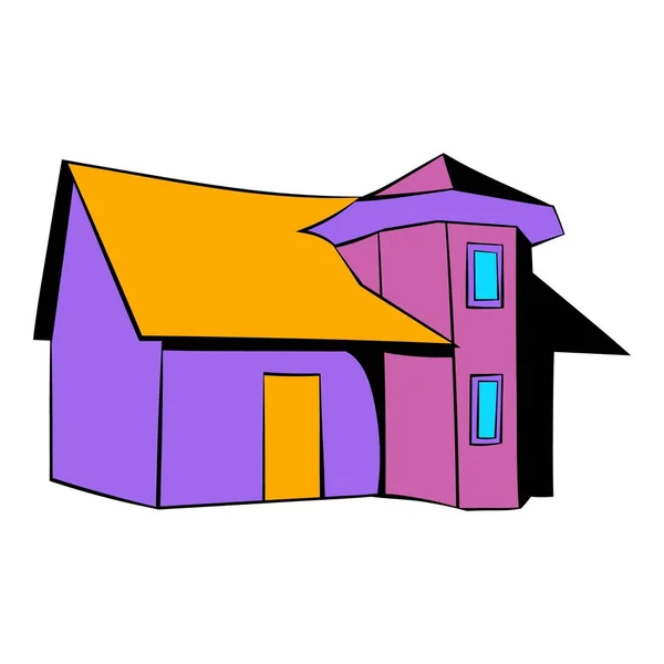 Icône Cottage, icône dessin animé — Image vectorielle