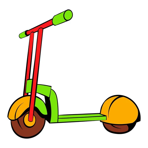 Tekme scooter simge, simge çizgi film — Stok Vektör
