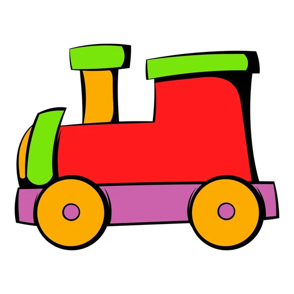 Icono de locomotora infantil, icono de dibujos animados — Vector de stock