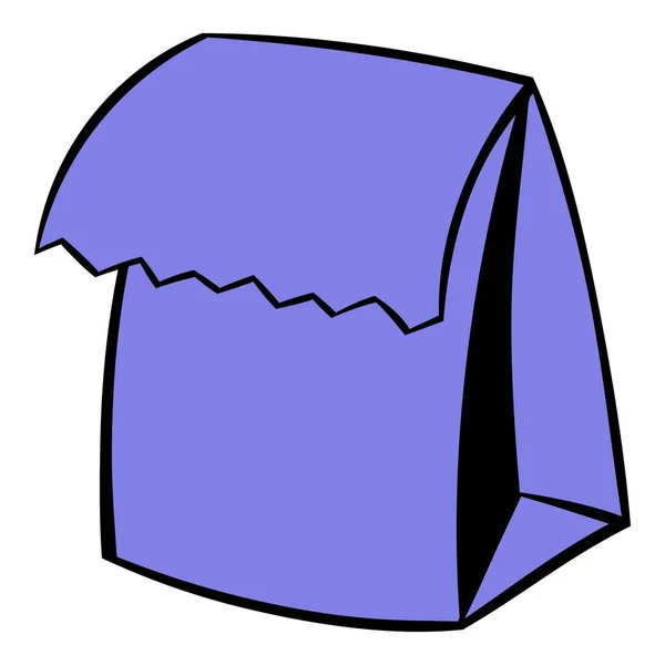 Lunch väska ikon, ikonen tecknad — Stock vektor