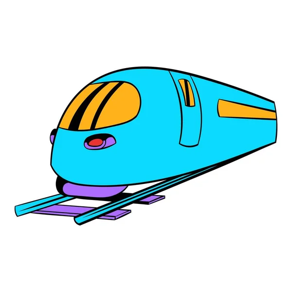 Icono de tren de alta velocidad, icono de dibujos animados — Vector de stock