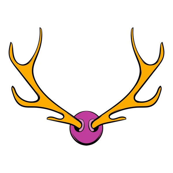 鹿頭のアイコン漫画のアイコン — ストックベクタ