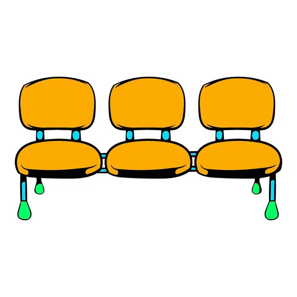 공항 좌석 아이콘, 아이콘 만화 — 스톡 벡터