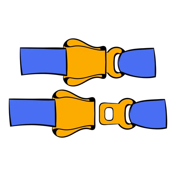 Ícone do cinto de segurança de aviação, ícone dos desenhos animados —  Vetores de Stock