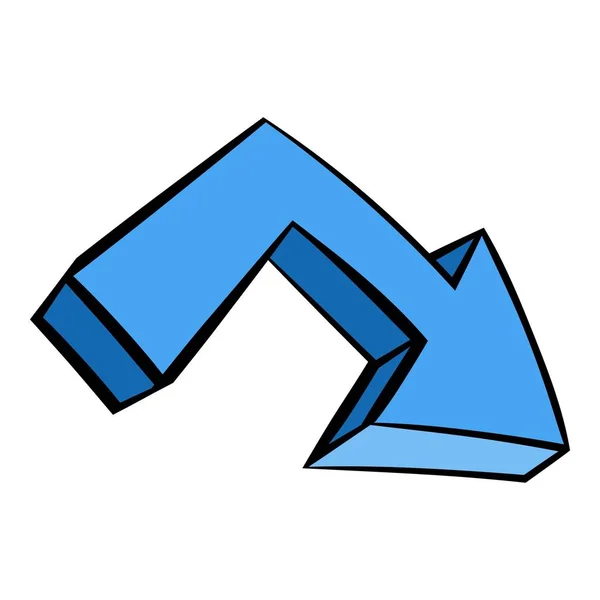 Blå pilikonen, ikonen tecknad — Stock vektor