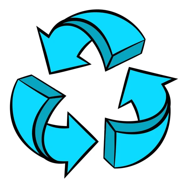 Icono de flechas circulares, icono de dibujos animados — Vector de stock