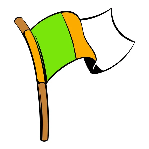 Icône drapeau irlandais, dessin animé icône — Image vectorielle