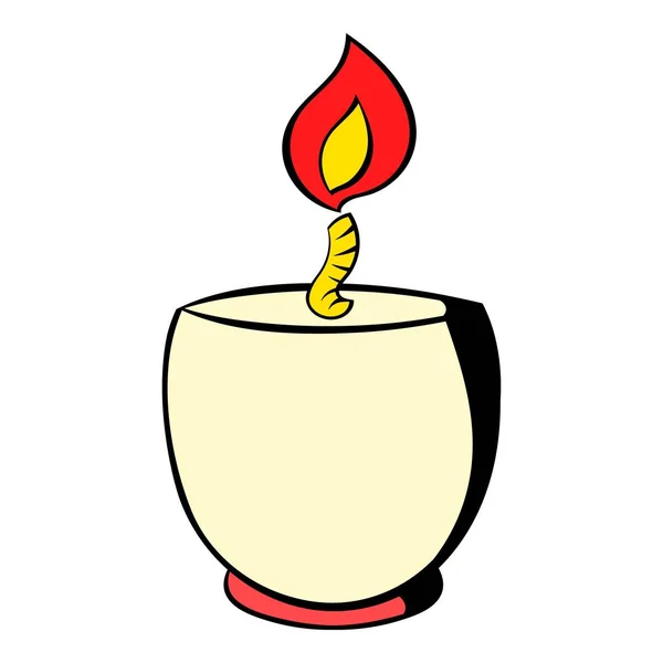 Svíčka v svícen ikony, ikona kreslený — Stockový vektor