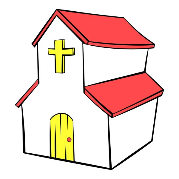 Pictogram van de kerk in pictogram cartoon — Stockvector