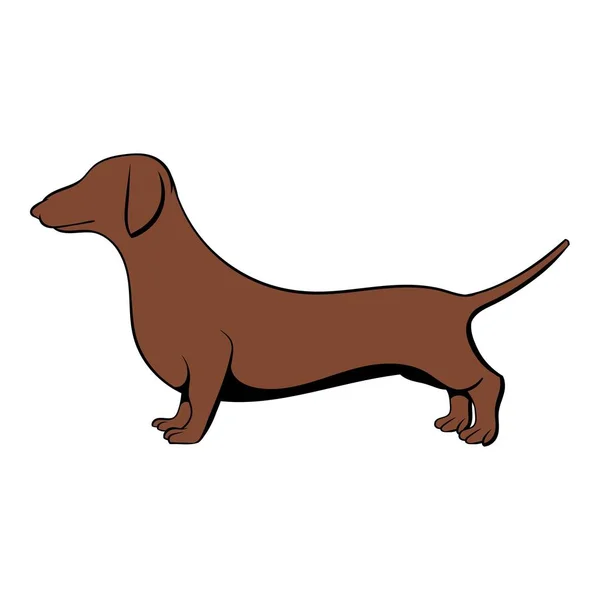 Dachshund icono de dibujos animados — Vector de stock