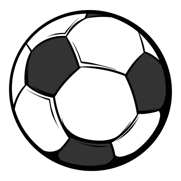 Pelota de fútbol icono de dibujos animados — Vector de stock