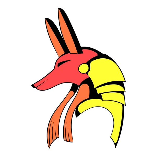 Anubis hoofd pictogram cartoon — Stockvector