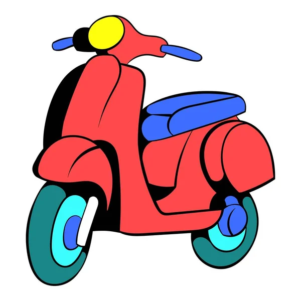 Ikone des roten Motorrollers — Stockvektor