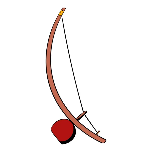 Berimbau percussie-instrument pictogram cartoon — Stockvector