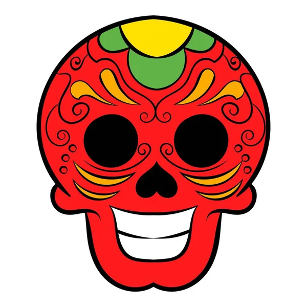 Latin skull icon cartoon — Stock Vector