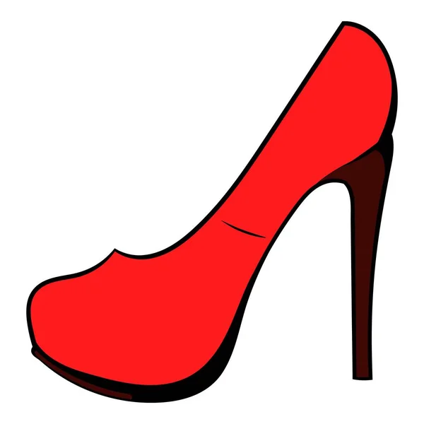 赤い靴アイコン漫画 — ストックベクタ