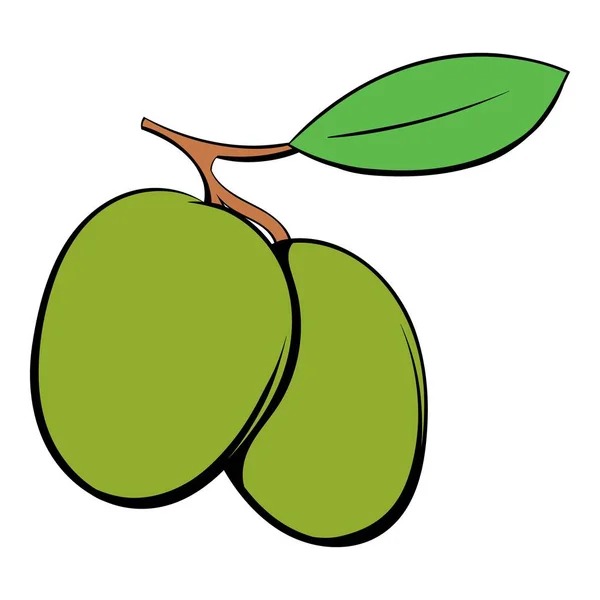 Karikatur mit zwei Oliven — Stockvektor