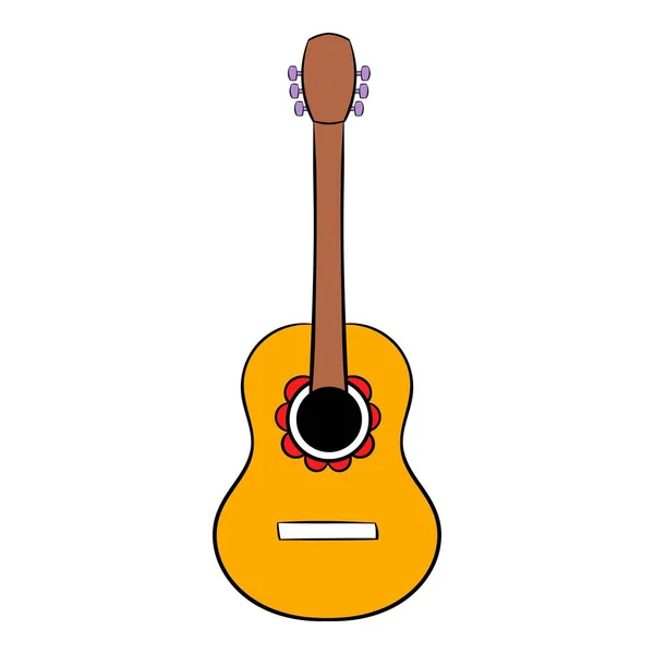 Akustisk gitarr ikonen tecknad — Stock vektor