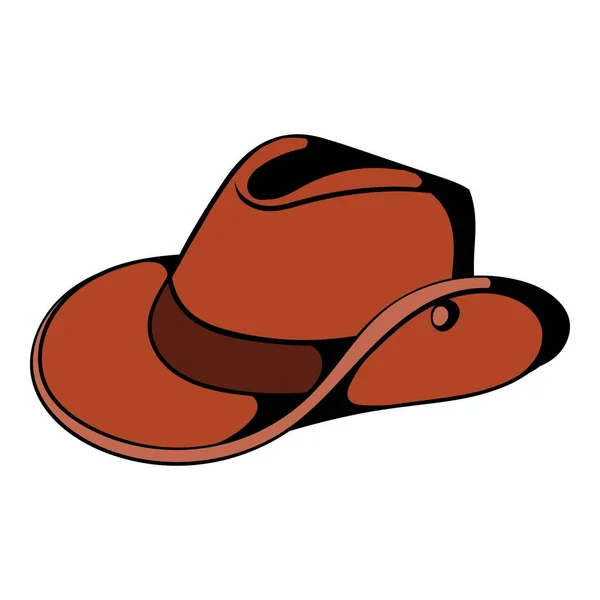Kreslená ikona kovbojský klobouk — Stockový vektor