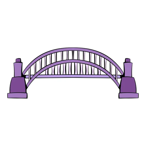 Sydney Harbour Bridge icono de dibujos animados — Vector de stock