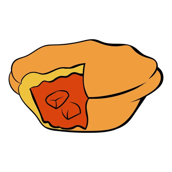 Carne pastel icono de dibujos animados — Archivo Imágenes Vectoriales