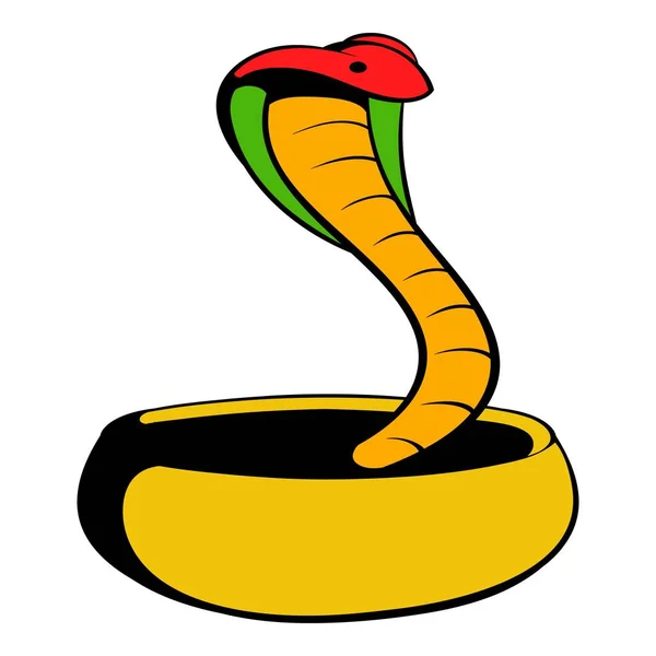 Kobra kígyó ikonját rajzfilm — Stock Vector